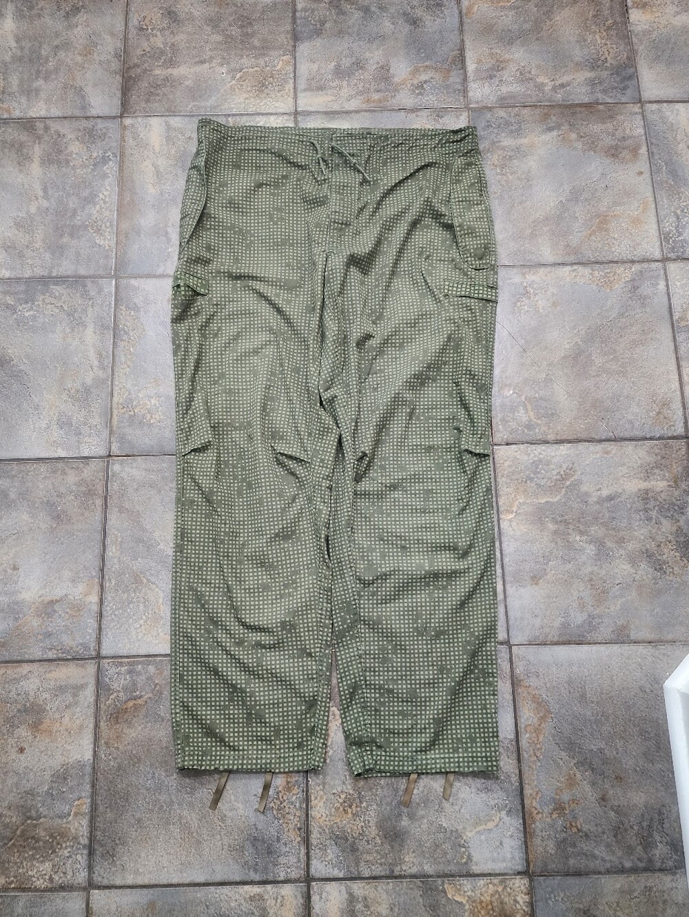 Vintage 80s US Military Night Desert Camo Large Long Overpants Trousers